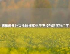 博雅德州扑克电脑探索电子竞技的深度与广度