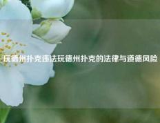 玩德州扑克违法玩德州扑克的法律与道德风险