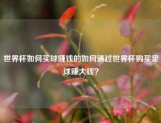 世界杯如何买球赚钱的如何通过世界杯购买足球赚大钱？