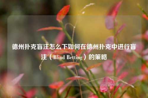 德州扑克盲注怎么下如何在德州扑克中进行盲注（Blind Betting）的策略