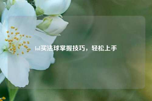 lol买法球掌握技巧，轻松上手