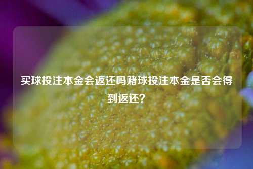 买球投注本金会返还吗赌球投注本金是否会得到返还？