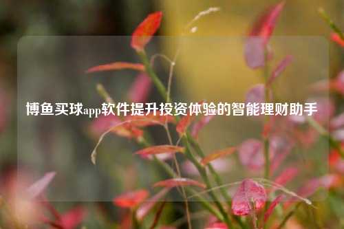 博鱼买球app软件提升投资体验的智能理财助手