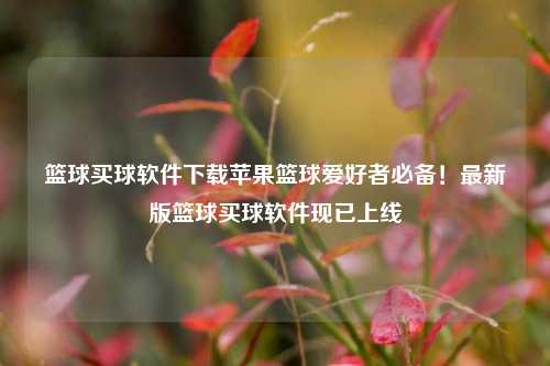 篮球买球软件下载苹果篮球爱好者必备！最新版篮球买球软件现已上线