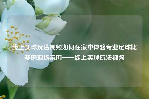 线上买球玩法视频如何在家中体验专业足球比赛的现场氛围——线上买球玩法视频